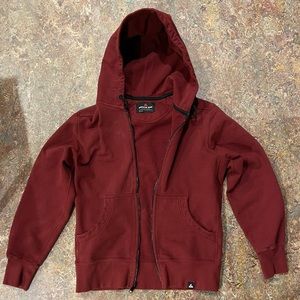 American Giant Burgundy Zip Hoodie